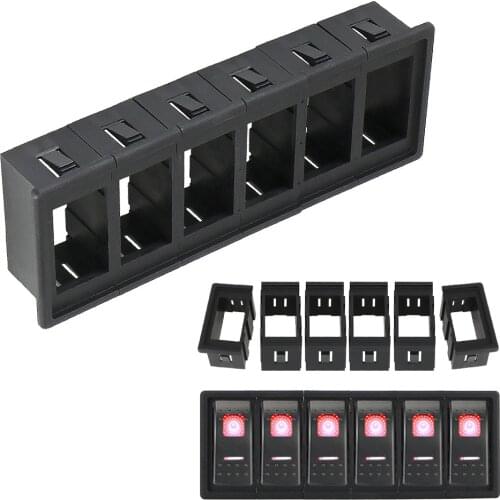 DIY Mounting Rocker Switch Box 6 Types For ARB Carling Car Marine Switch Clip Panel Holder Housing Assembly