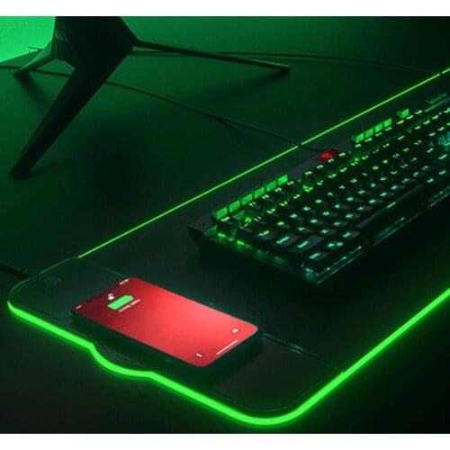 K9186 Mouse Mat Multifunctional Fast Charging 15W RGB Luminous Gaming Wireless Mobile Phone Charging Computer Mousepad for Home