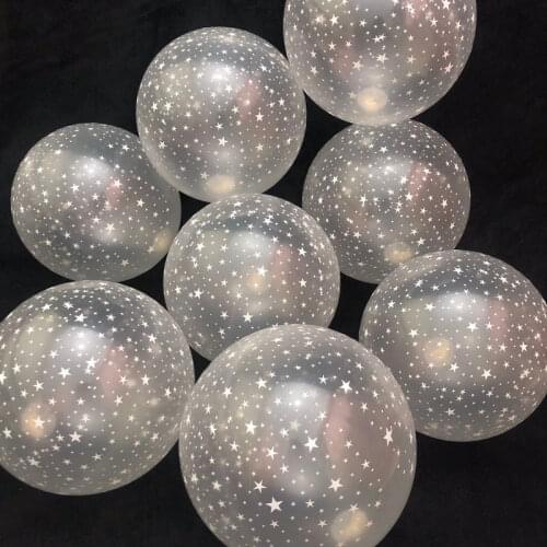 APRICOT 20PCS/lot Latex Balloon Clear Star Balls Merry Christmas/ Wedding/Birthday Party Decoration Kids Toy Transparent Balloon