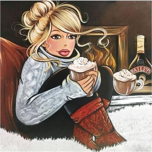 NEW Arrival Fashion Ladies DIY mosaic full 5D Embroidery European Cross Stitch Kits Square Diamond Painting Cartoon Sexy Women