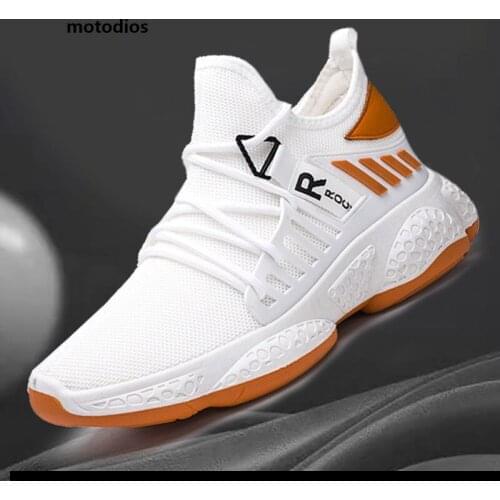 Spring New Mens Shoes Trend All-Match Fly Woven Mesh Sports Shoes Mens Extra Large Breathable Coconut Shoes