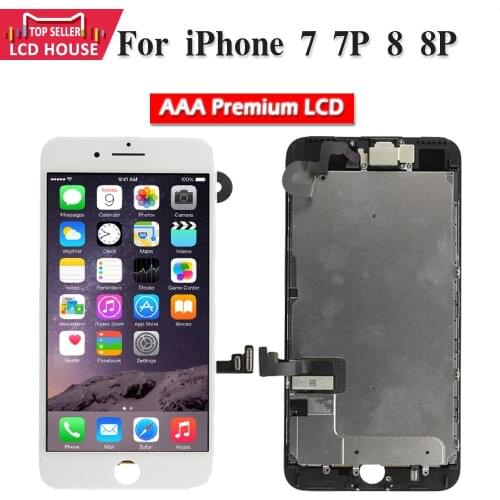 Full Set LCD Screen for iPhone 7 7P 8 8P Display Digitizer Assembly Replacement With Front Camera Sensor Ear Speaker A1660 A1778