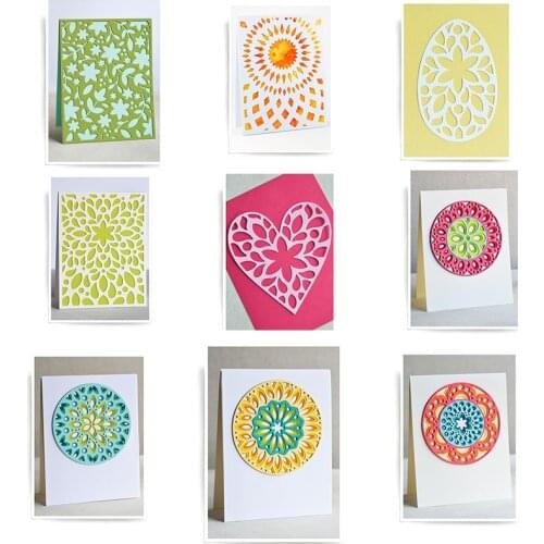 Cutting Dies Heart Butterflies Flowers Circular Pattern Stencil For DIY Scrapbooking Embossing Album Paper Cards Dies 2021New