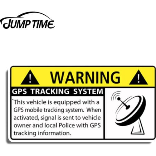 Jump Time 13cm x6.6cm GPS Tracking Anti Theft Vehicle Security System Warning Car Sticker Decal Alarm Truck Motor Decor Graphics
