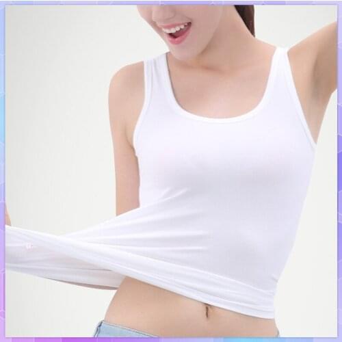 Sexy Womens Tank Top Female Solid Camisole Cotton Tops Ladies Sleeveless Knit Basic Backless T-shirts Summer Clothes For Women