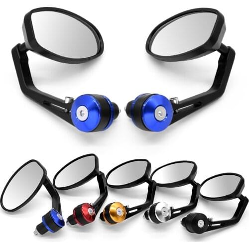 For Honda Black SpiRit CB1100 CRF1000L AFRICA TWIN Universal Motorcycle Aluminum Rear View Handle Bar End Side Rearview Mirrors