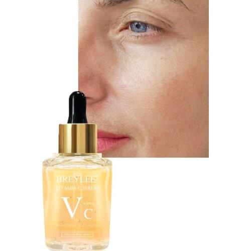 BREYLEE Vitamin C Serum 40ml Whitening Face Skin Care Dark Spots Repair Hyaluronic Acid Moisturizing Anti Aging Facial Essence