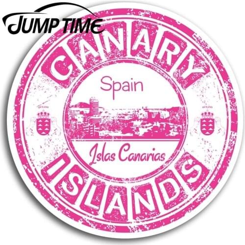 Jump Time for Canary Islands Spain Vinyl Stickers Sticker Laptop Luggage Waterproof Accessories Car Bumper Window Decal
