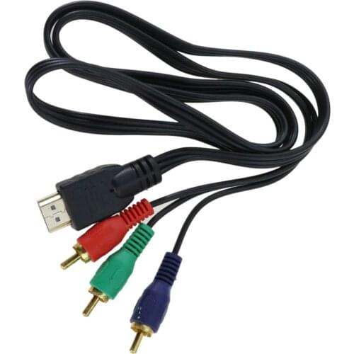 1 m HD Male to 3 RCA Video Audio Converter Component AV Adapter Cable for TV Set-Box DV DVD PC Laptop Desktop