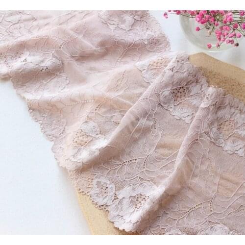 1meter/lot 22cm super good quality French style old pink/dark blue polyester lace trim accessories for bra/underwear X713