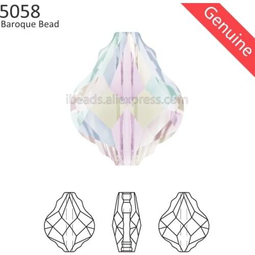 1 piece) 100% Original Crystal from Swarovski 5058 Baroque Bead from Austria loose rhinestone DIY beading jewelry making
