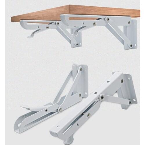 2PCS Triangle Folding Angle Bracket Heavy Support Adjustable Wall Mounted Bench Table Shelf Bracket Furniture Hardware