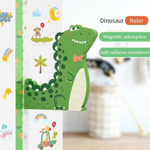3D Cartoon Height Stickers Measure Wall Stickers for Kids Rooms Panda Deer Height Chart Ruler Removable Wall Decals Home Decor