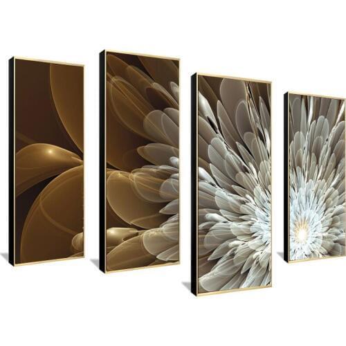 Canvas painting wall art decor Print Flower White Lotus In Black Wall Art Picture with Modern Wall Paintings Modular picture