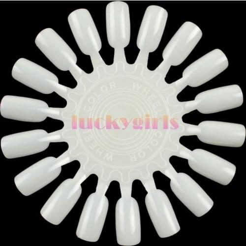 5PCS/Set False Nail Art Nature Color ChartTips Display Practice Wheel UV Gel Polish Round Board Tool Acrylic Manicure