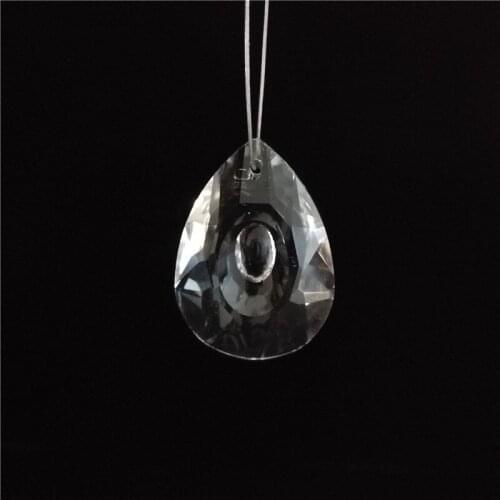 5pcs/lot Clear 76mm Glass Crystal Chandelier Trimming Pendant In One Hole Prism Pendant Glass Prism Trimming