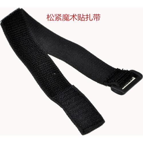 Free shipping 5pcs 2.5cm x 120cm nylon self adhesive elastic strap tapes with plastic buckle sticky Hook Loop cable ties