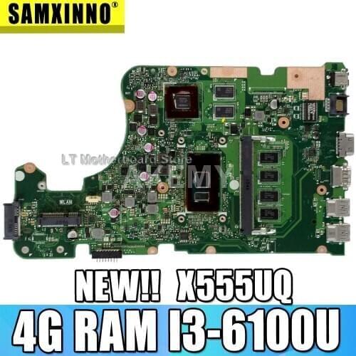 Akmey X555UJ Laptop motherboard For Asus X555UB X555UF X555UQ F555U original mainboard GT940M 4GB-RAM I3-6100U