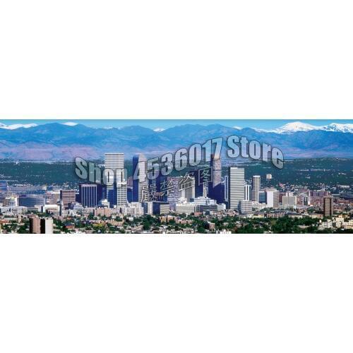 Diamond Painting Cityscape Denver DIY Diamond Embroidery Full Square Drill Architecture Mountain Picture Rhinestone Decor Gift