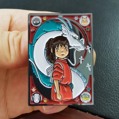 Spirited Away Tarot Brooch white dragon cartoon Lapel Pin great gift for Studio Ghibli fans
