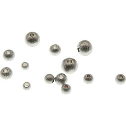 Stainless steel Matte Spacer beads ball 3/4/5/6/8MM Metal Round Loose beads for Jewelry bracelet Making DIY accessories Findings
