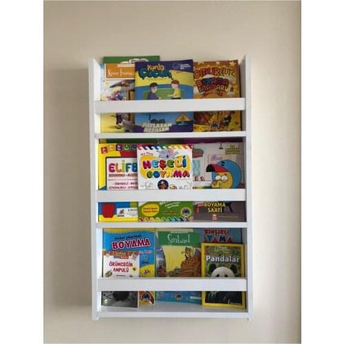 Bookcase Child Room Educational 3 Shelf Bookcase Magazine rack, Newspaper rack, Educational easy installation, libraries, home