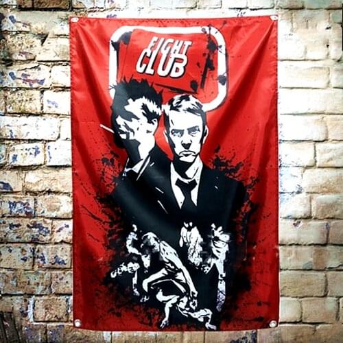 FIGHTCLUB Hollywood Movie Poster Tapestry Wall Hanging Home Decor Wall Cloth Tapestries Flag Banner Wall Carpet Background Cloth