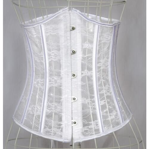 Hot Sexy Corselet Latex Waist Corsets Cincher Women Black Floral Lace Sexy Underbust Corset Bustier Gothic Clothing Plus Size