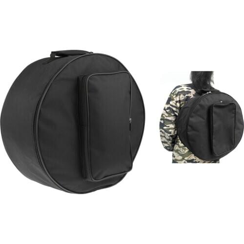 Snare Drum Bag Backpack Case Storage Bag with Shoulder Strap Outside Pockets Instrument Parts