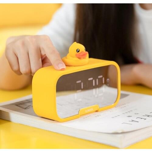 New B.Duck Wireless Bluetooth Speaker yellow duck multifunctional music player LED alarm clock mobile phone bracket
