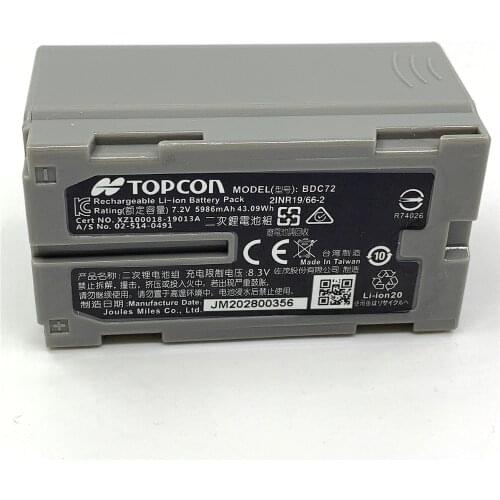 NEW BDC72 Battery FOR Topcon GM-52 Total Station 7.2V Sokkia BDC72 5986mAh LI-ION Battery PACK