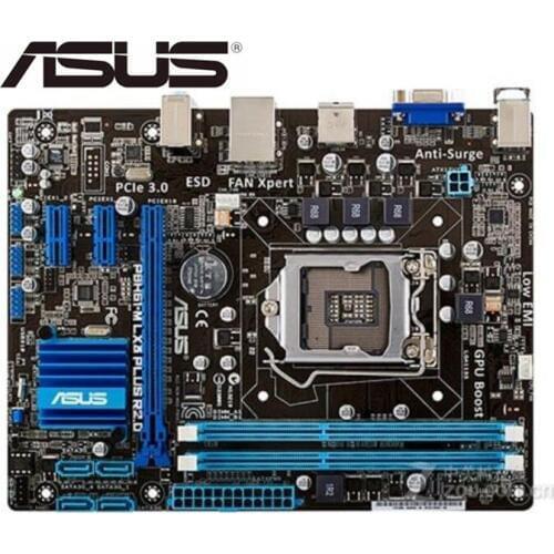 Original motherboard ASUS P8H61-M LX3 PLUS R2.0 DDR3 LGA 1155 Support I3 I5 I7 H61 used Desktop motherborad