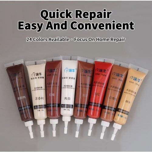 25g Wood Furniture Repair Paint Wax Cream Solid Wooden Refinishing Paste Floor Furniture Scratch Fast Remover Repair Paint Tool