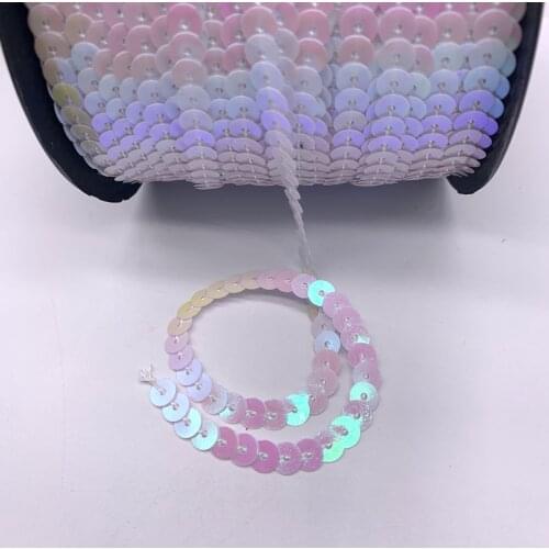 6mm 5Yards Sequin Flat Round Loose Sequins Crafts Paillette Sewing Clothes Decoration DIY Accessory Lentejuelas Para Coser#04