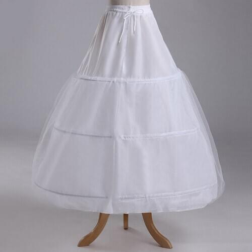 3 Hoops Petticoat Bridal Underskirt One Layer Netting Adult Wedding Petticoat Accessories