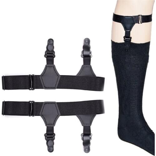 Adjustable Men Sock Single Duck-Mouth Garter Suspenders Braces Clip Belt Hold Up