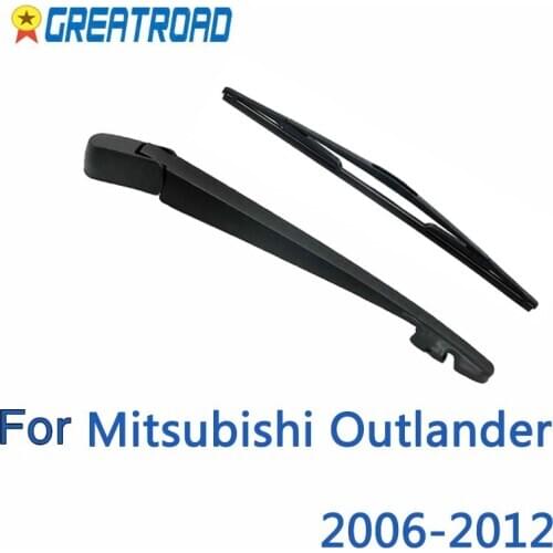 Wiper 12" Rear Wiper Blade & Arm Set Kit For Mitsubishi Outlander 2006 -2012 2007 2008 2009 Windshield Windscreen Rear Window