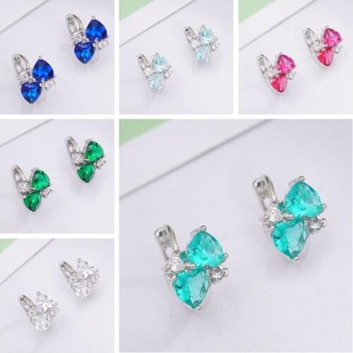 2019 New Jewelry 6 Colors White gold Color Hoop Earrings for Women Cute Hoops Girls Holiday Gift