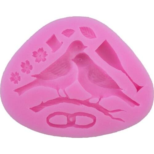 Love Bird Shape Silicone Mold, For Fondant Cake Mold, Bakware Tools, Soap Mold ,Sugar Tool E300
