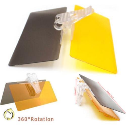 Autos Sun Visor Clip Sunshade Goggles Cover Day & Night Anti-Dazzle Mirror Kit
