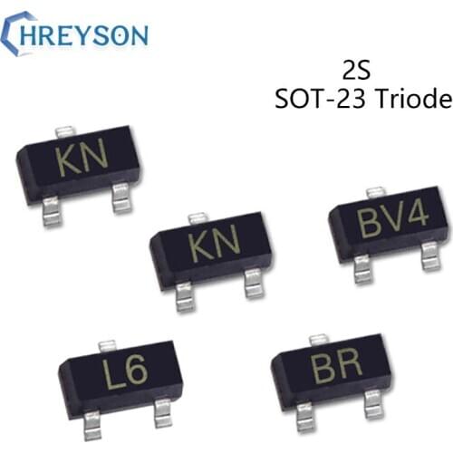 50Pcs SMD NPN Power Transistor Triode 2SB624 BV4 2SC945 CR 2SA1037 FR 2SA812 M6 2SC1623 L6 2SC2412 BR 2SC1815 HF SOT-23 IC