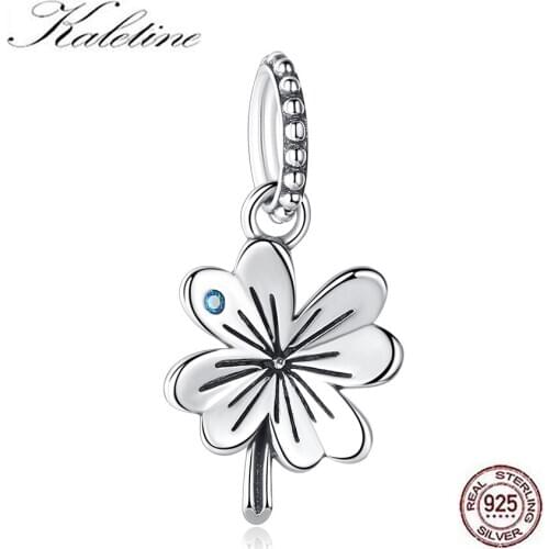 KALETINE 925 Sterling Silver Vintage Flower Charms for Jewelry Making DIY Ethnic Pendant Fit Bracelet Necklace 2019