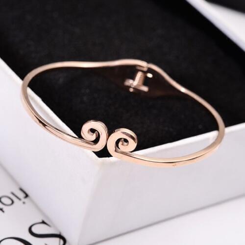 YUN RUO Top Brand Jewelry Rose Gold Color Monkey King Headband Bangle Bracelet Cuff 316L Stainless Steel Fashion Woman Not Fade