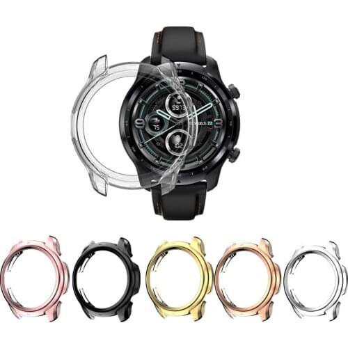 TPU Soft Edge Glass Screen Protector Case Shell Frame For Ticwatch Pro 3 Sport Watch Pro3 Protective Bumper Cover Accessories