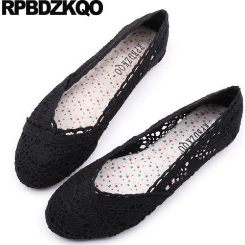 Breathable Round Toe 2019 Designer Cheap Shoes China 10 Retro Lace Women Flats Mesh Old Peking Cloth Large Size Slip On Ladies