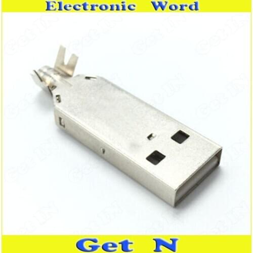 20pcs-500pcs 3 in 1 A Type USB 2.0 Female Jacks Soldering 2.0 USB Power Data Ports Connectors