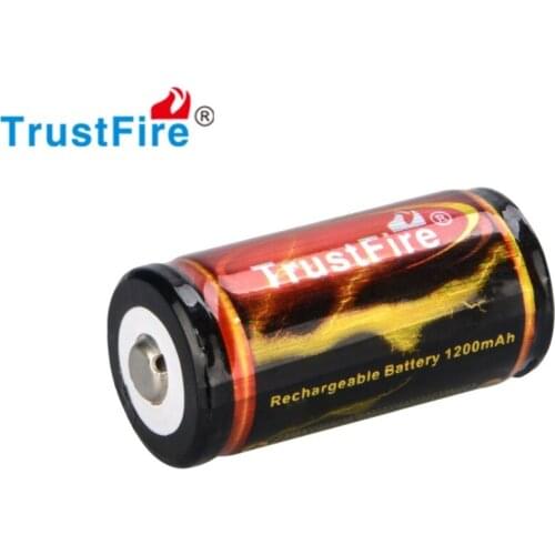 4pcs/lot Trustfire bateria 3.7v 1200mah 18350 rechargeable lithium Protected battery for led flashlight