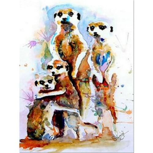 5d Diy Diamond Painting Animals Mongoose picture Full Square Diamond Embroidery Cross Stitch kits Rhinestone Mosaic pattern