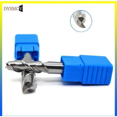 2 Flute Aluminum Face Mill HRC501mm-12mm 2mm 2.5mm 3mm 4mm 5mm 6mm 8mm Alloy Carbide Milling Cutter Cutting Helix Flat End Mill