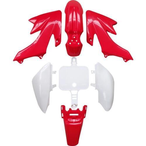 Car styling Plastic Fairing red and white color for Honda CRF XR 50 CRF 125cc SSR PRO Pit Dirt Bike Exterior Accessories New